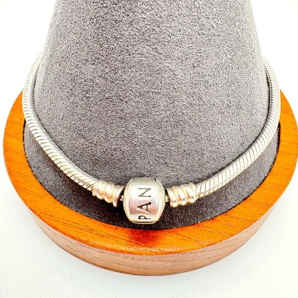 VTG Pandora ALE Serpentine Link Slide Charm Chain Bracelet Size 9" Length - Picture 1 of 12